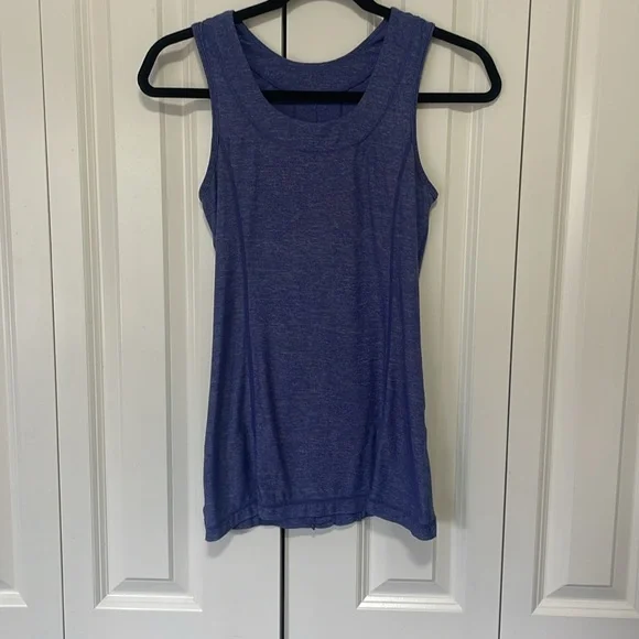 Lululemon Heathered Blue Ruffle Tank - Picture 5 of 6